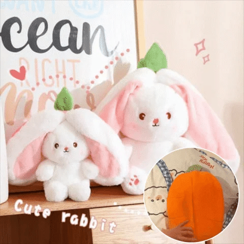 Plush Bunny Transformed into Little Rabbit Fruit Doll Toy - Perfect Plush Toy 2 in 1
