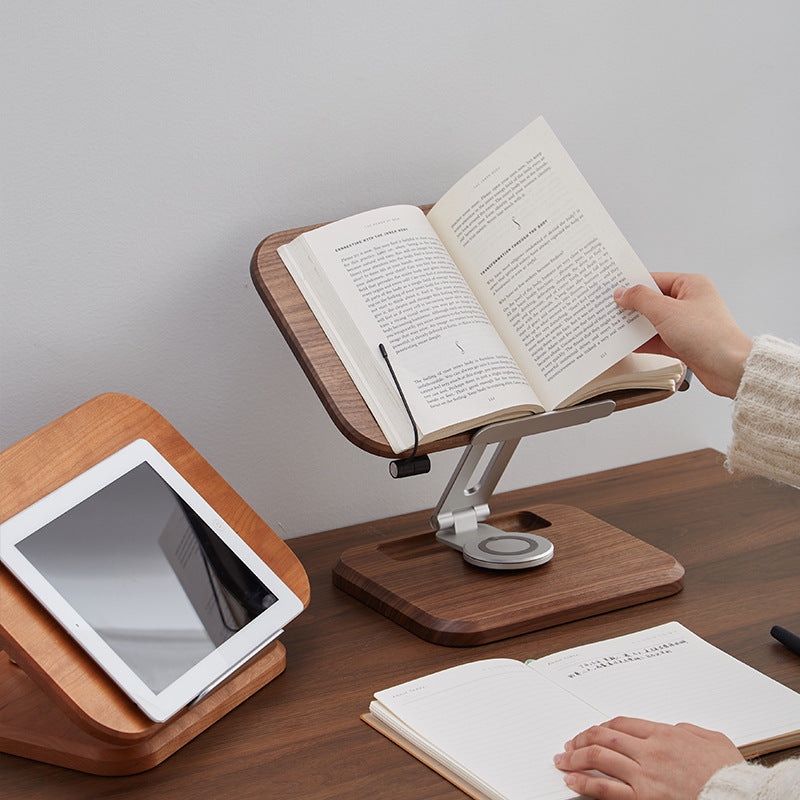 RevolveRead - Rotating Aluminum Bookshelf Notebook Stand