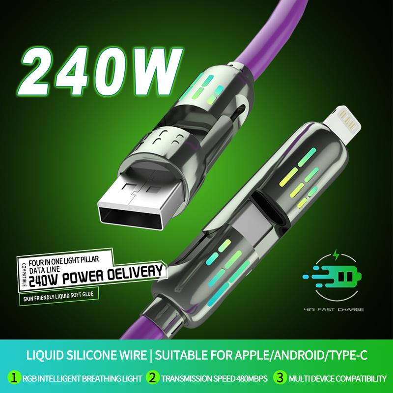 PowerFlex 4-in-1 USB-C Cable - 240W Fast Charging