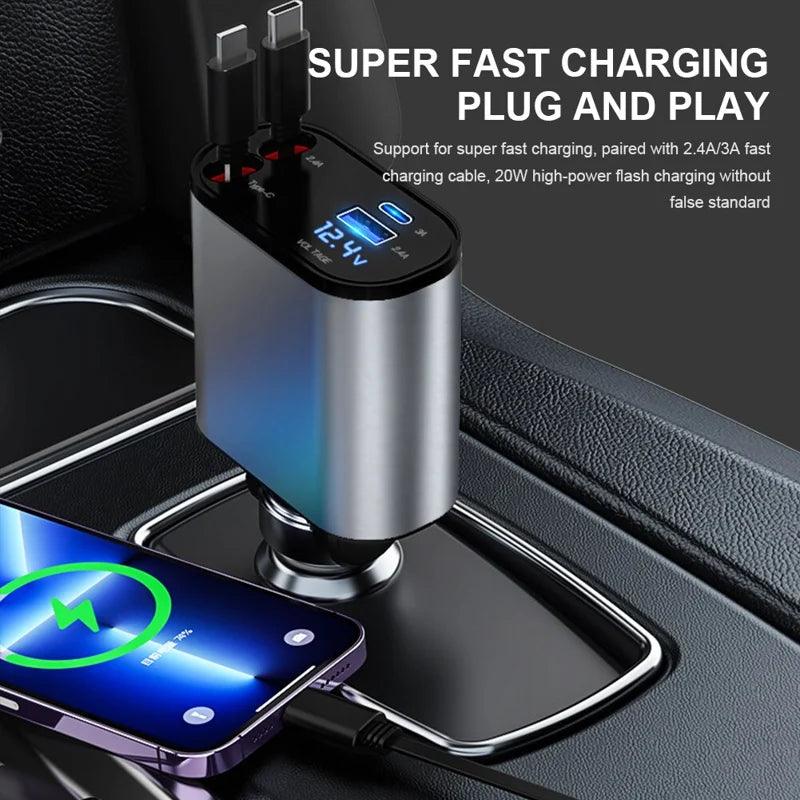 Last Week Sale 40% OFF💥Fast Charge 4-in-1 Car Charger