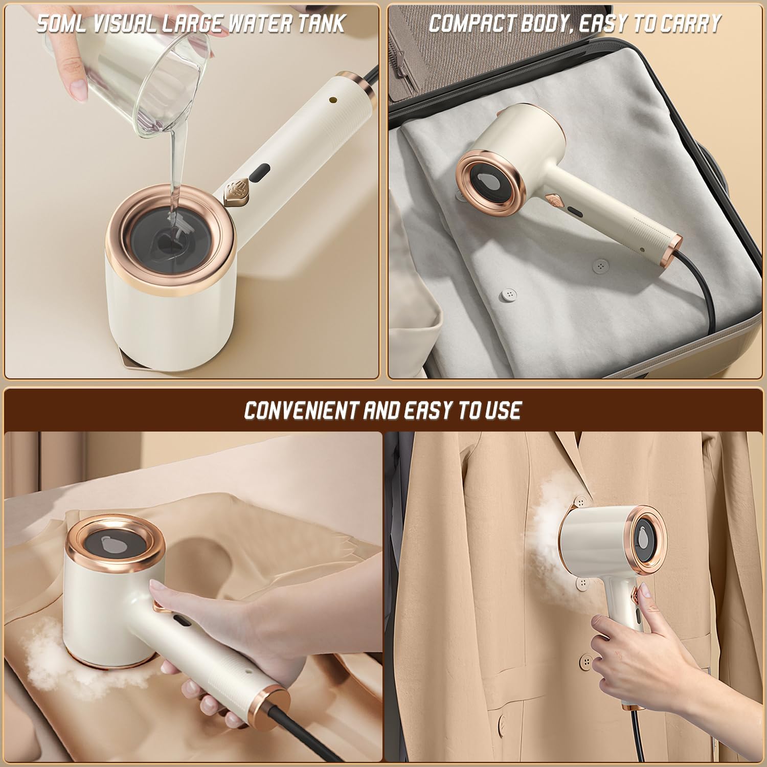 SteamEase™ | Portable Handheld Iron & Garment Steamer