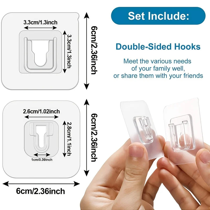 Buy 6, Get Extra 4 Free🔥Double Sided Adhesive Wall Hooks