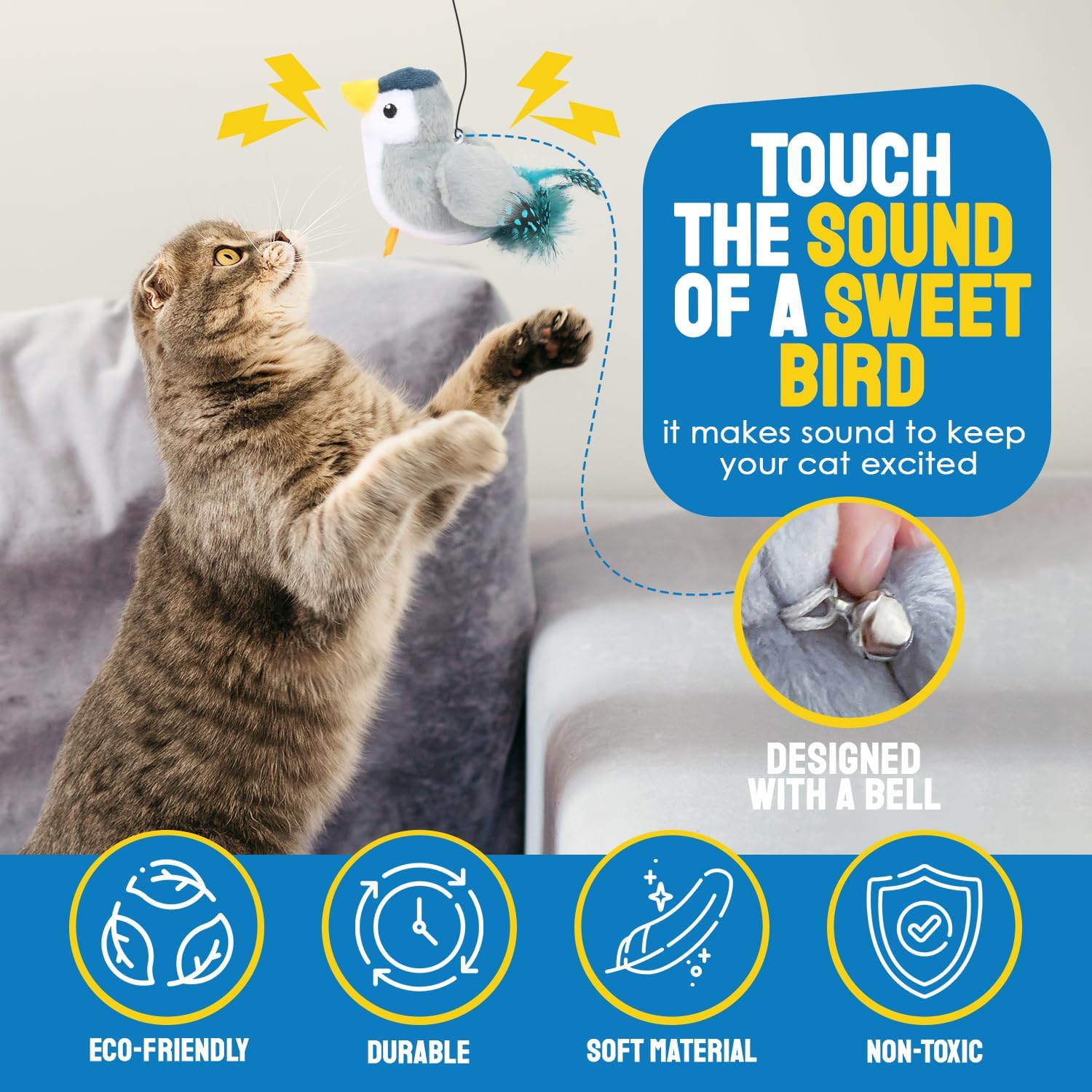 Chirpfurry™ - Rechargeable Bird toy for Cats