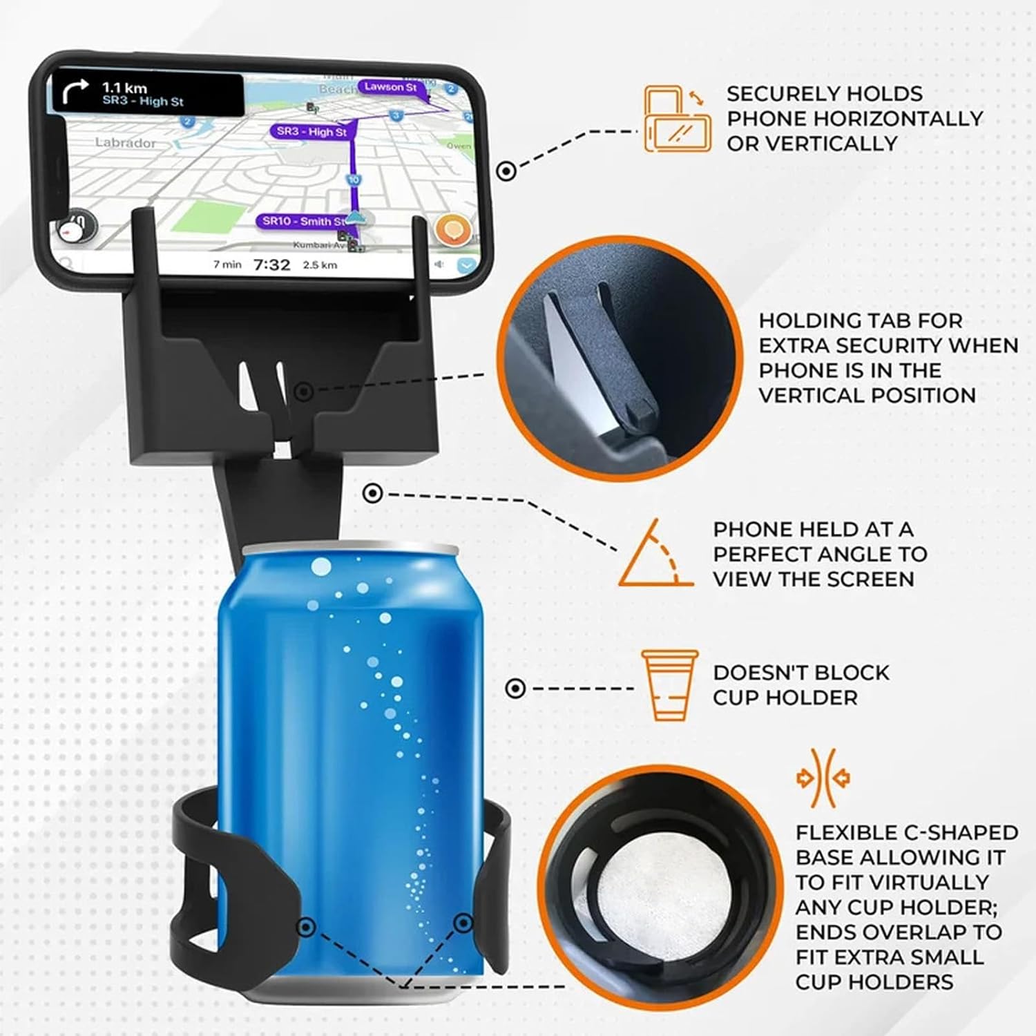 Car Cup Holder Phone Mount