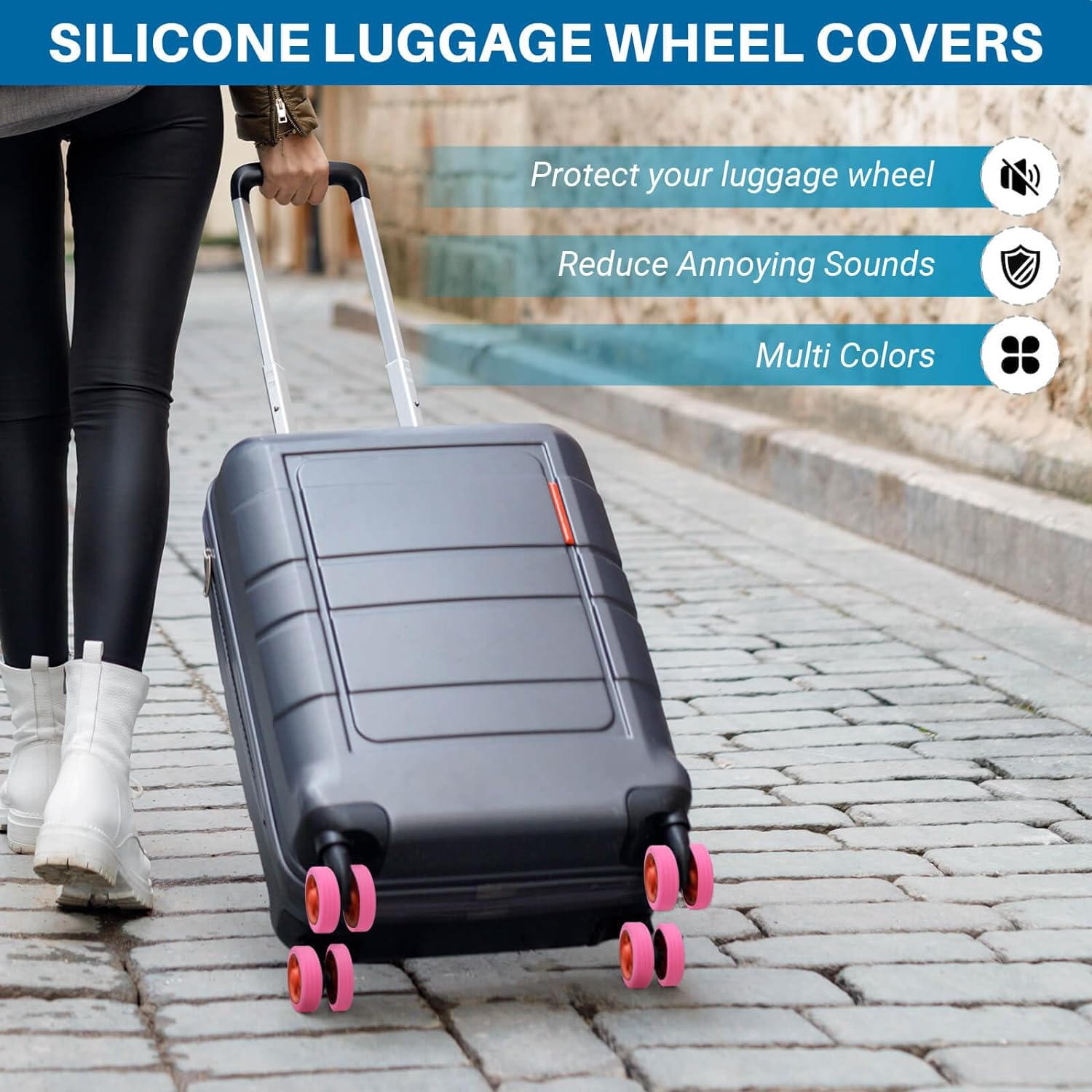 Buy 1 4-Pack, Get 1 Extra Free💥WheelGuard Luggage Cover - Protection for Travel Bag Wheels