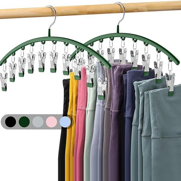 Curved Design Hanger with Clips