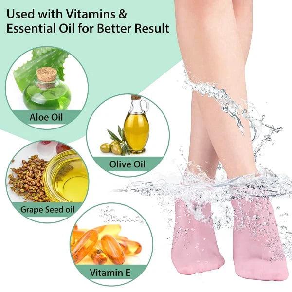 Women's Foot Care Silicone Socks - Take Care of Your Feet at Home