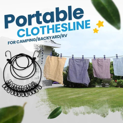 TrailLine™ Portable Clothesline - Best for Camping/Backyard/RV