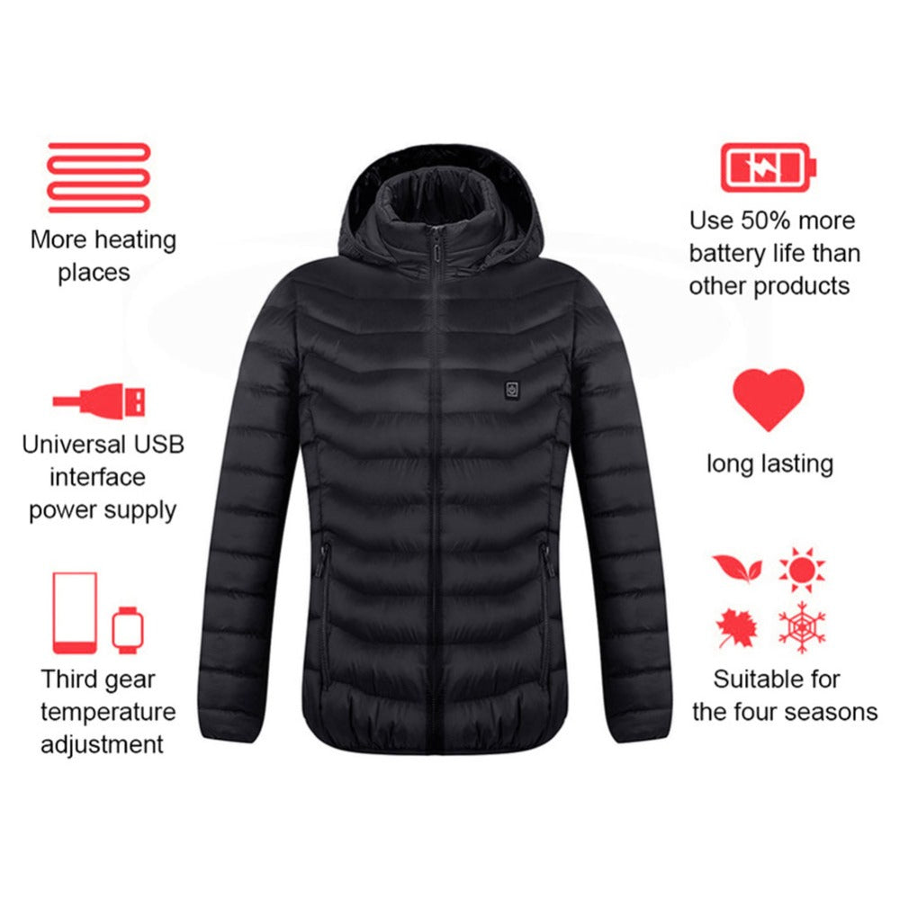 Self Heating Jacket - Heated Jacket Coat USB Electric Jacket
