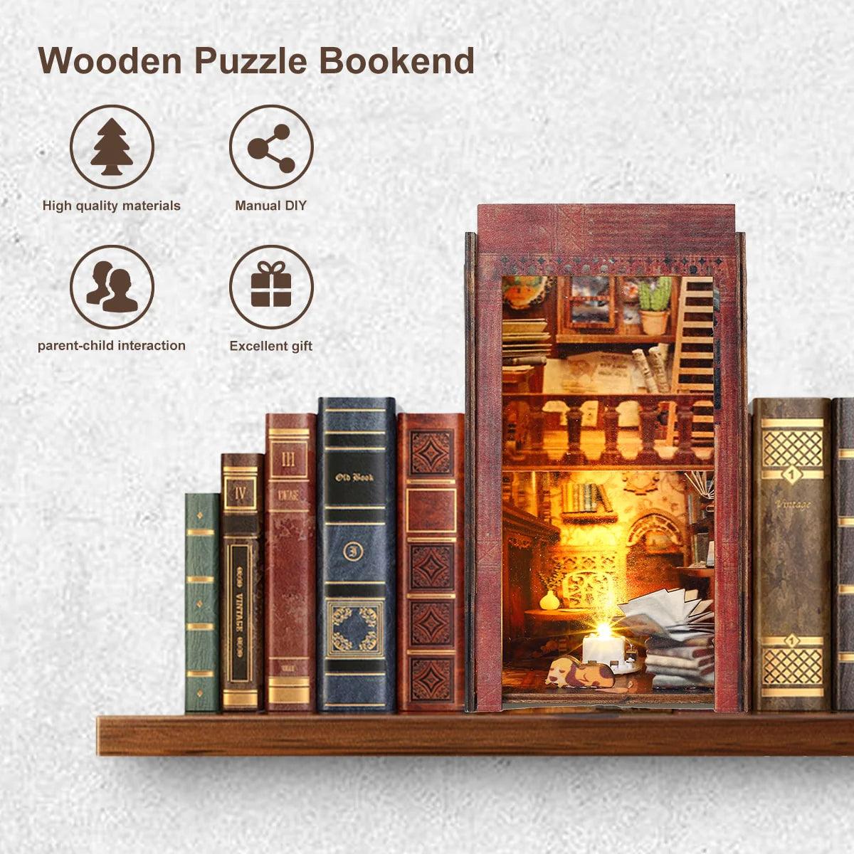 3D Wooden DIY Book Nook - Magic Book House Model Building Kit from Scratch