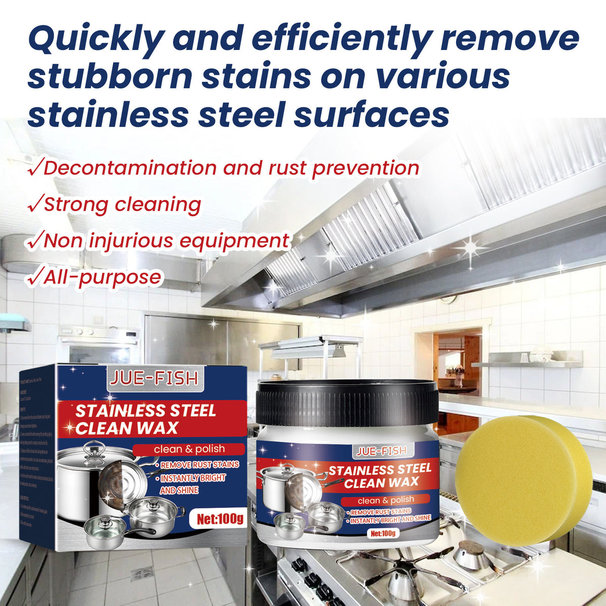 NanoShine Stainless Wax - Surface Safe, No Residue