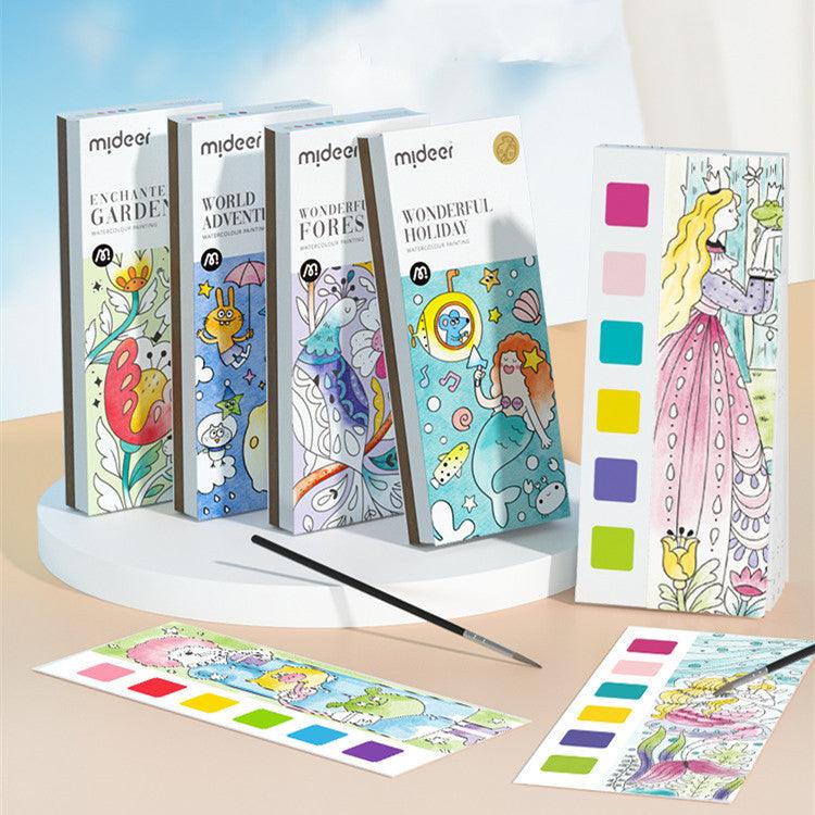 Pocket Watercolor Painting Book - 20+ Story Plots to Satisfy Children's Curiosity [BUY 2 GET FREE SECURE SHIPPING]