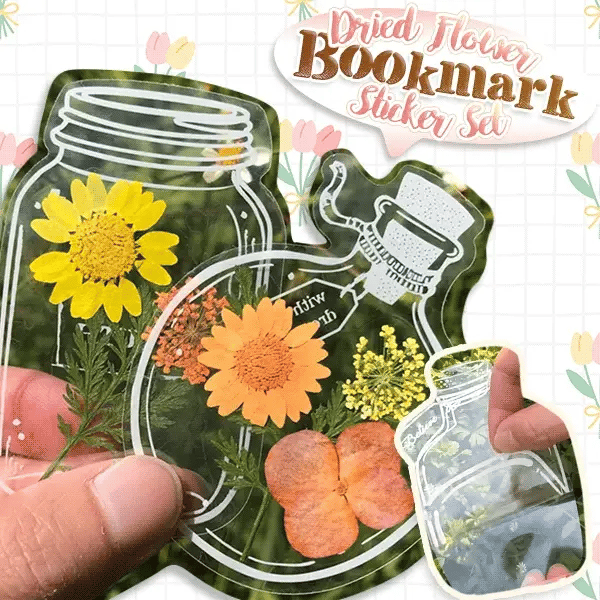 Buy 50, Get 30 Extra Free💥Handmade Flower Bookmark - DIY Flower Sticker Kit