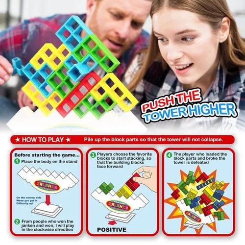TetraTower Stacking Game - Engaging Game can Engage both Children and Adults