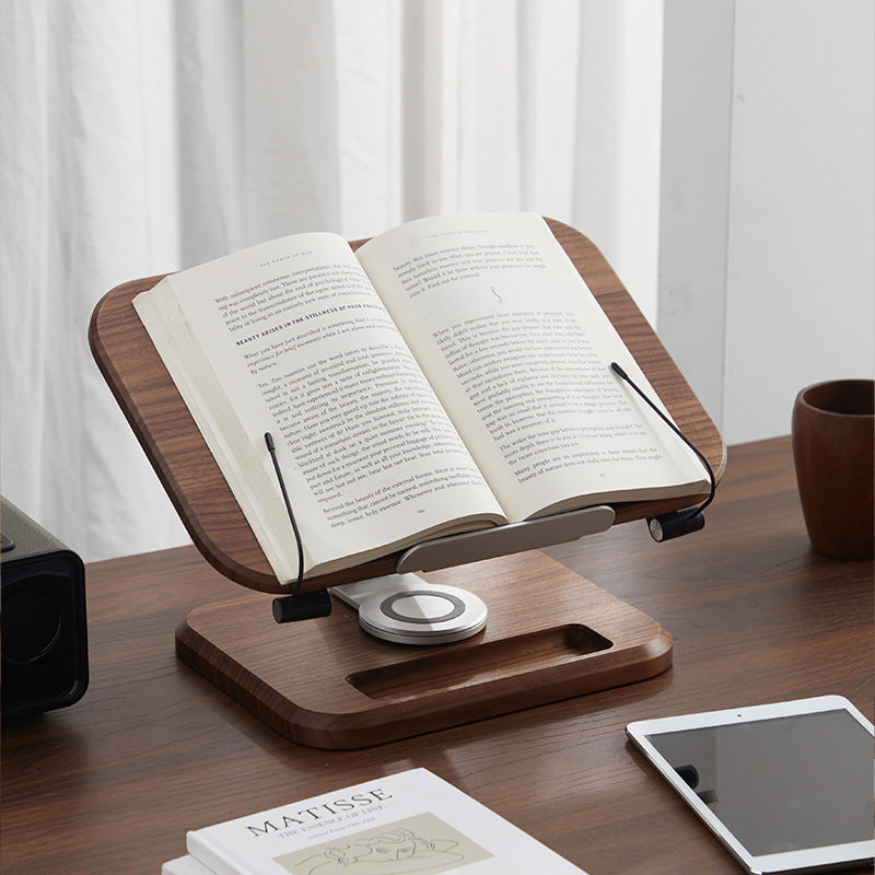 RevolveRead - Rotating Aluminum Bookshelf Notebook Stand