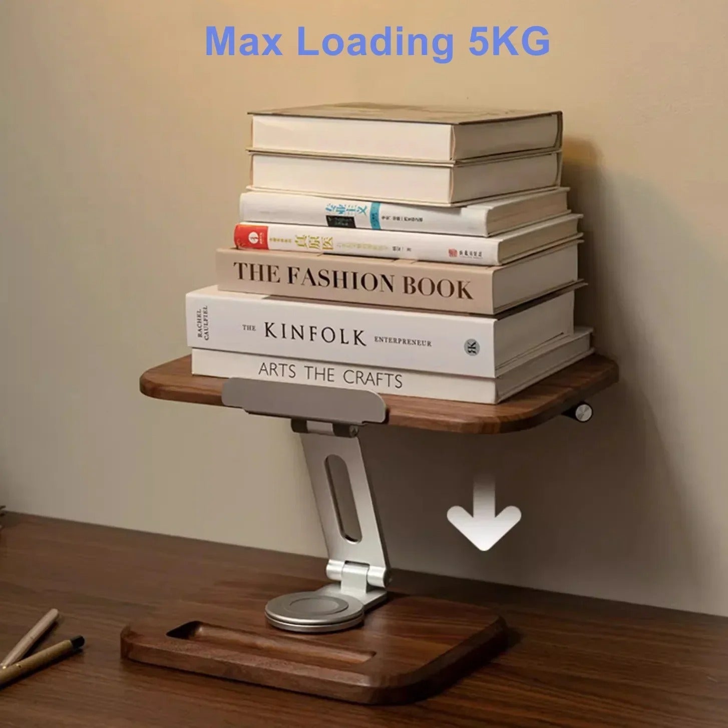 RevolveRead - Rotating Aluminum Bookshelf Notebook Stand